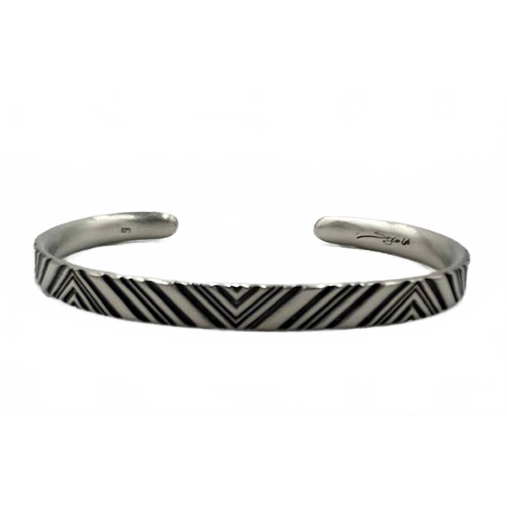 NEW SERGIO LUB men's crafted trinity bracelet in silver